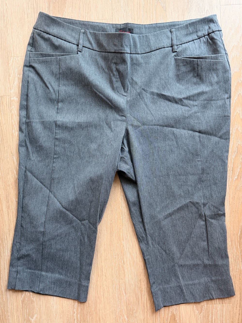 Women's Gray Capris - Sleek Stretch Office Pants